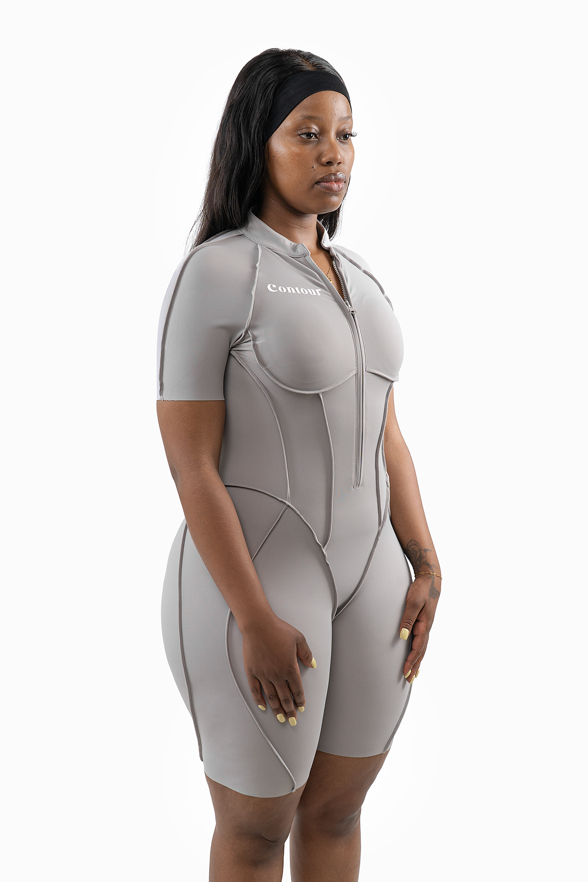 Sleek Short Open-Back Catsuit