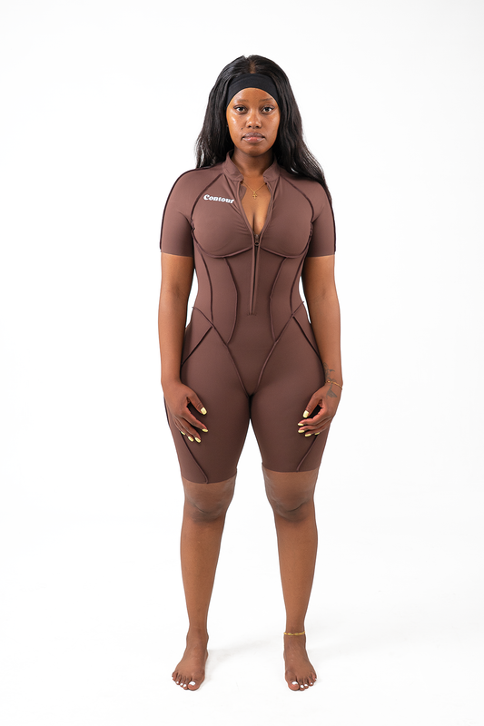 Sleek Short Open-Back Catsuit